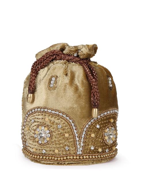 Golden Potli Bag - 66933 - Very Small Image - 1