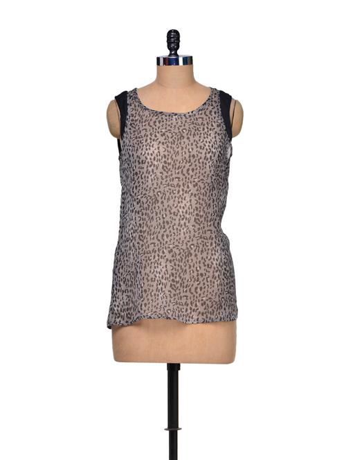 grey animal print top - 70491 - Very Small Image - 1