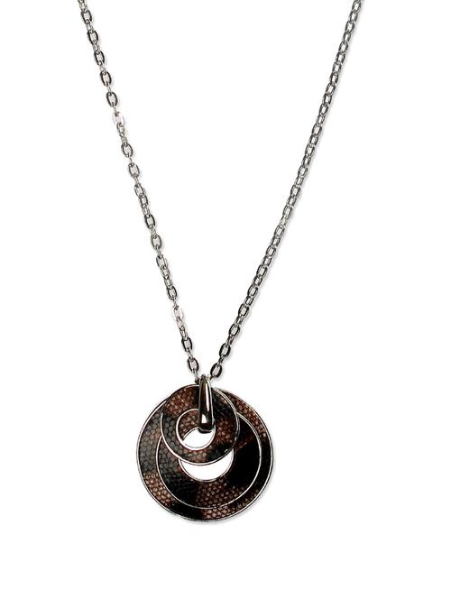Round Motif Pendant Necklace - 71063 - Very Small Image - 1