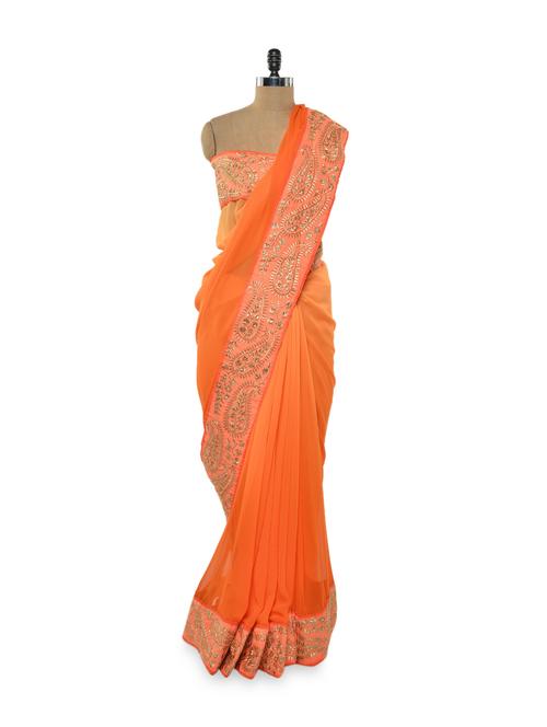 georgette deepika saree - 71891 - Very Small Image - 1