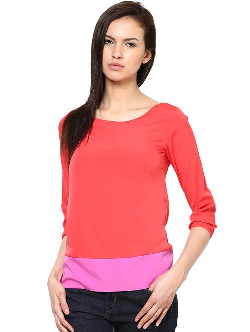 women's straight round neck top - 72457 - Very Small Image - 1