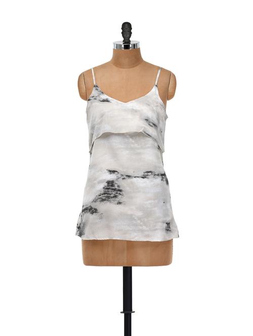 marble print overlay cami top - 81272 - Very Small Image - 1