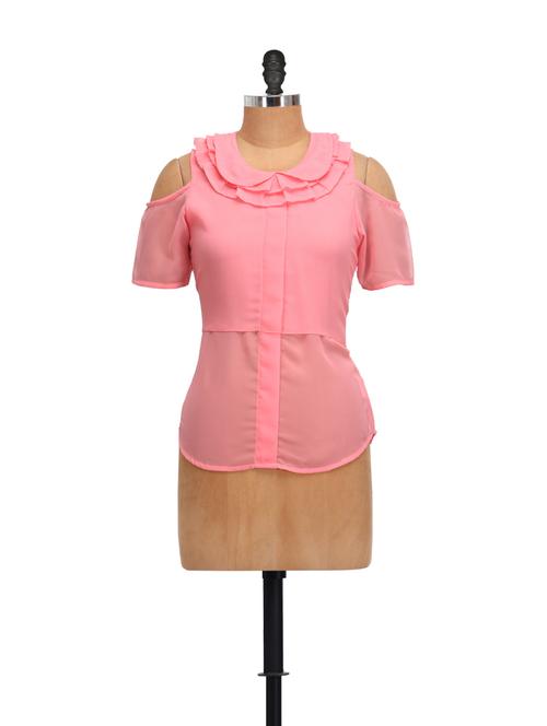 candy pink cut-out top - 81286 - Very Small Image - 1