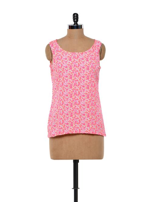 floral printed crepe top - 83818 - Very Small Image - 1
