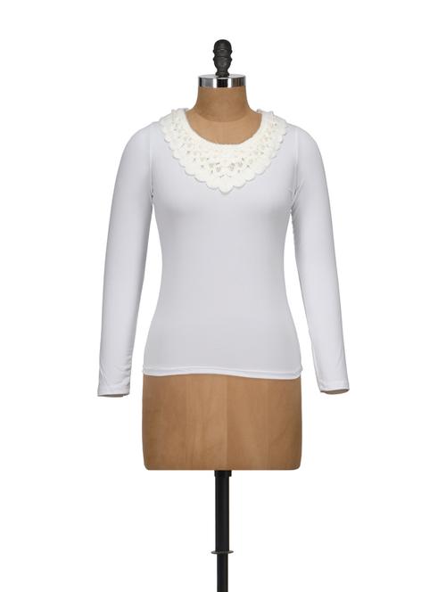 white top with lace - 848453 - Very Small Image - 1