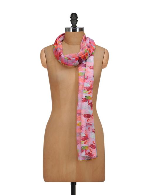 pink colorful scarf - 848470 - Very Small Image - 1
