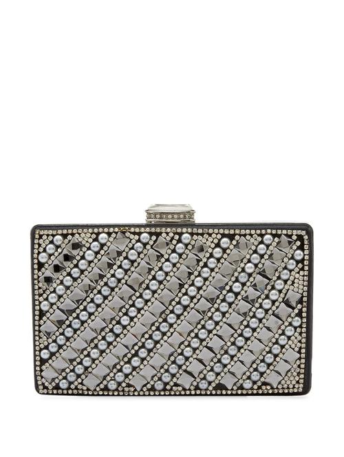 black pearl dot embellished clutch - 850176 - Very Small Image - 1