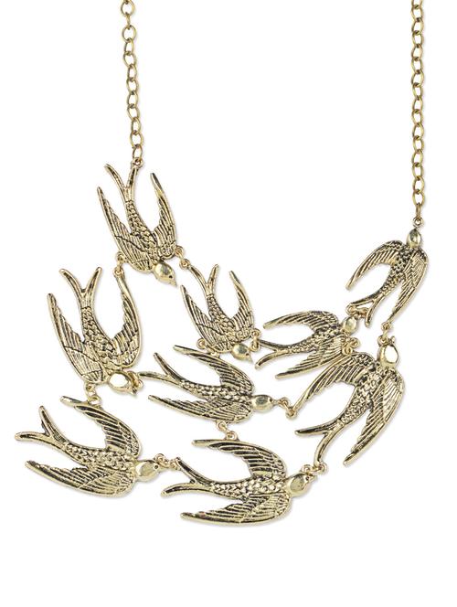 metal multiple bird necklace - 851026 - Very Small Image - 1