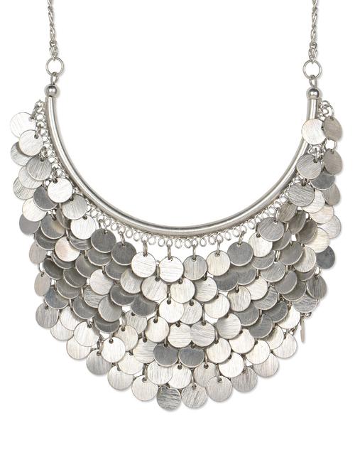 silver coin chunky choker neckpiece - 851131 - Very Small Image - 1