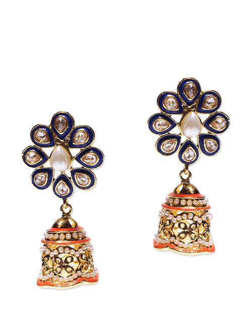 faux pearls and kundan jhumkis - 851725 - Very Small Image - 1