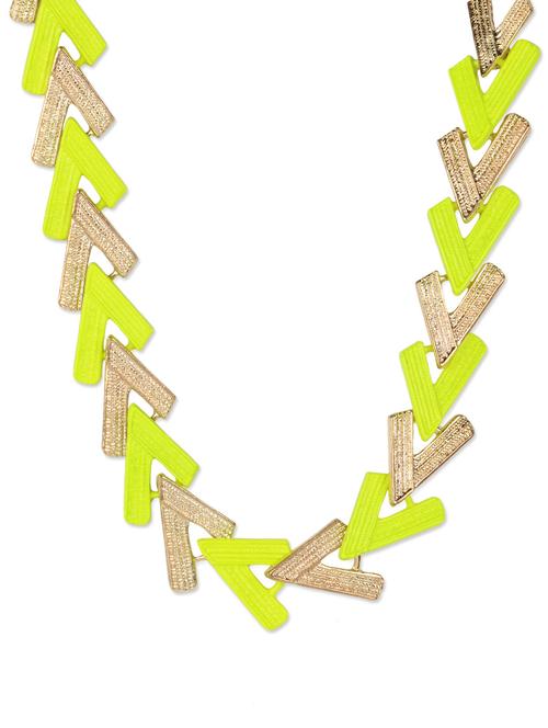 neon green and gold arrows choker necklace - 852620 - Very Small Image - 1