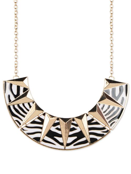 monochrome and gold animal print chunky choker - 852629 - Very Small Image - 1