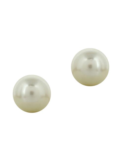 white faux pearl stud earrings - 852700 - Very Small Image - 1