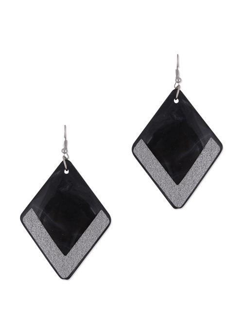 black and silver marble stone earrings with crystals - 852865 - Very Small Image - 1