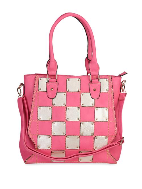 metal block pink check handbag - 852959 - Very Small Image - 1