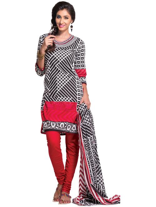 Multi Printed Unstitched Dress Material - 853526 - Very Small Image - 1