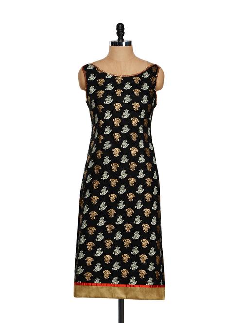 black and gold kurta - 854177 - Very Small Image - 1