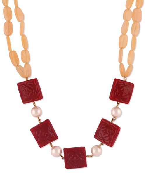 multi acrylic, shell and pearl beads necklace - 854492 - Very Small Image - 1