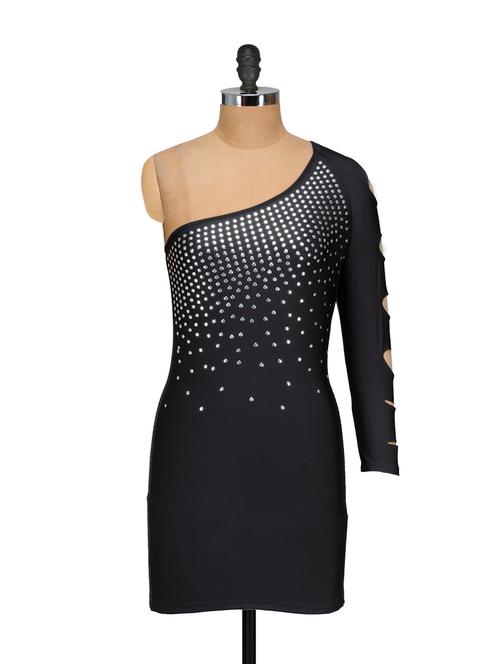 metallic studs one-shoulder dress - 854715 - Very Small Image - 1