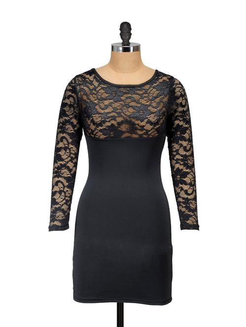 lace detailed black dress - 854736 - Very Small Image - 1