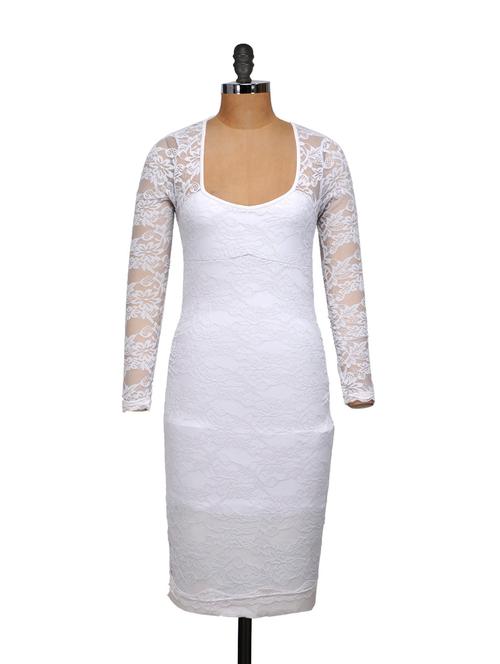 cuout back sheer lace bodycon dress - 854797 - Very Small Image - 1