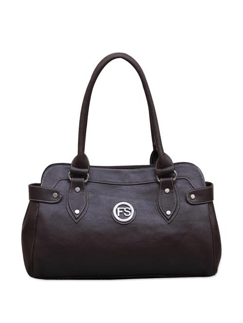 dark brown leatherette handbag - 856750 - Very Small Image - 1