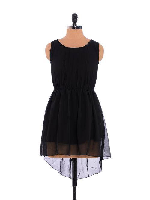 classic black flowy asymmetrical dress - 856871 - Very Small Image - 1
