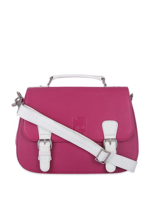 Pink and white satchel bag - 857535 - Very Small Image - 1