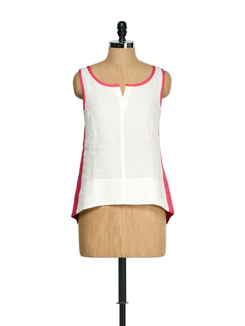 dual toned fuchsia and white top - 859516 - Very Small Image - 1