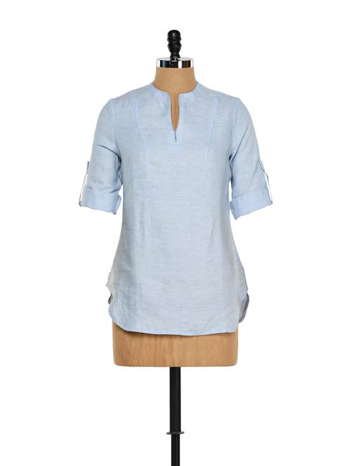 light blue linen top - 859524 - Very Small Image - 1