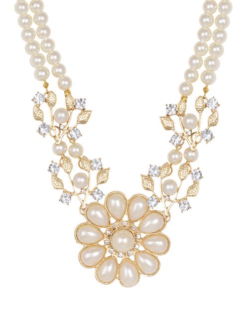 elegant floral pearl neckpiece - 860264 - Very Small Image - 1