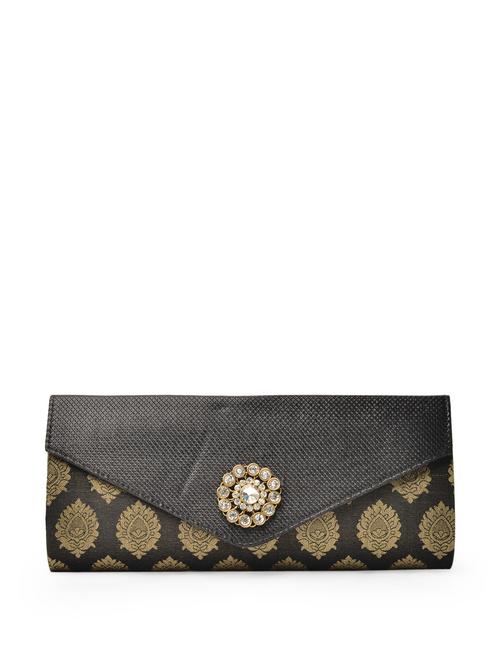 black brocade envelope clutch - 860730 - Very Small Image - 1