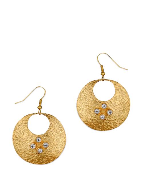 crystal studded gold earrings - 861074 - Very Small Image - 1