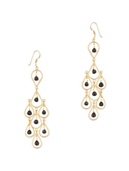 teardrop onyx stone ear danglers - 861109 - Very Small Image - 1