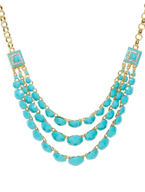 layered turquoise crew necklace - 861296 - Very Small Image - 1