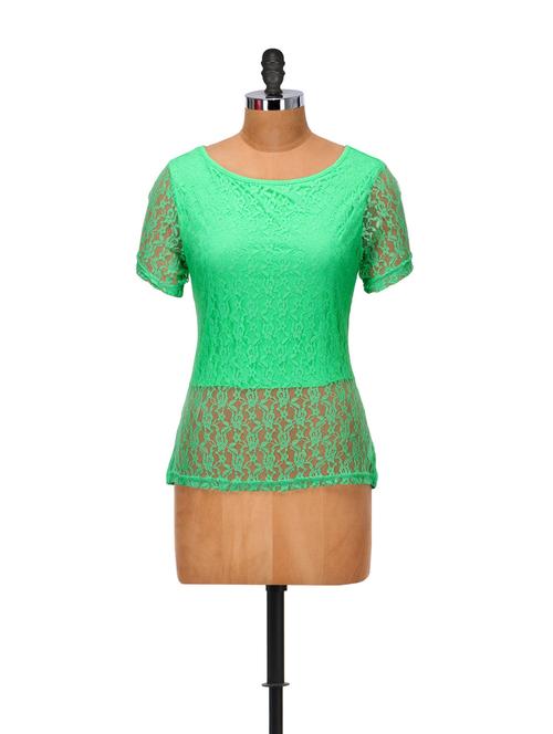 Pigment green lace top - 861982 - Very Small Image - 1