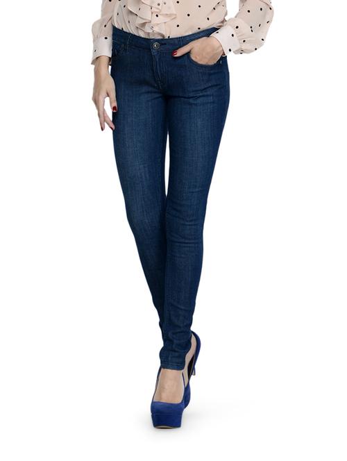 Ankle Length Navy Blue Jeggings - 864068 - Very Small Image - 1