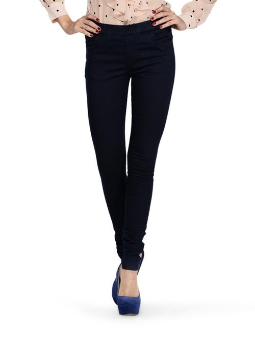 Navy Blue Fitted Trousers - 864092 - Very Small Image - 1