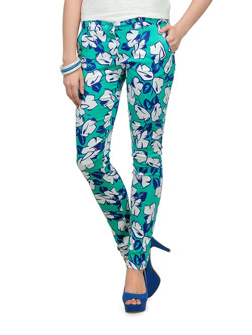 floral print slim-fit pants - 864570 - Very Small Image - 1