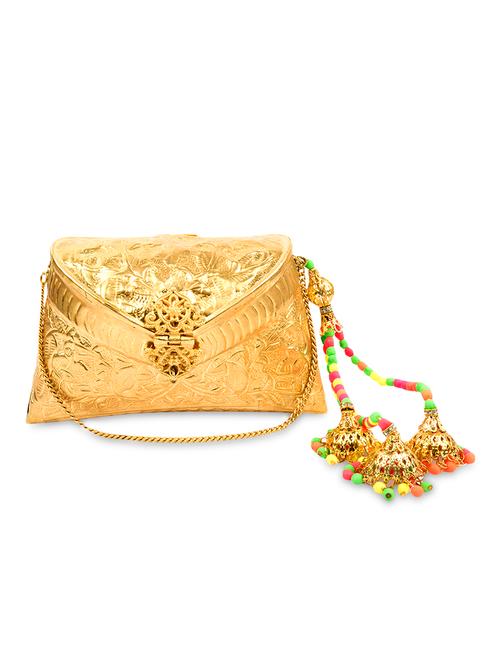gold metal alloy clutch - 865670 - Very Small Image - 1