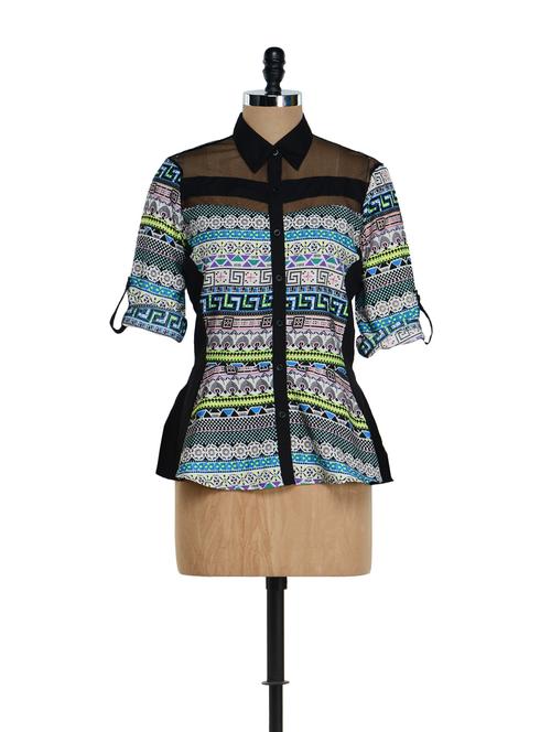 peplum designer shirt - 865786 - Very Small Image - 1
