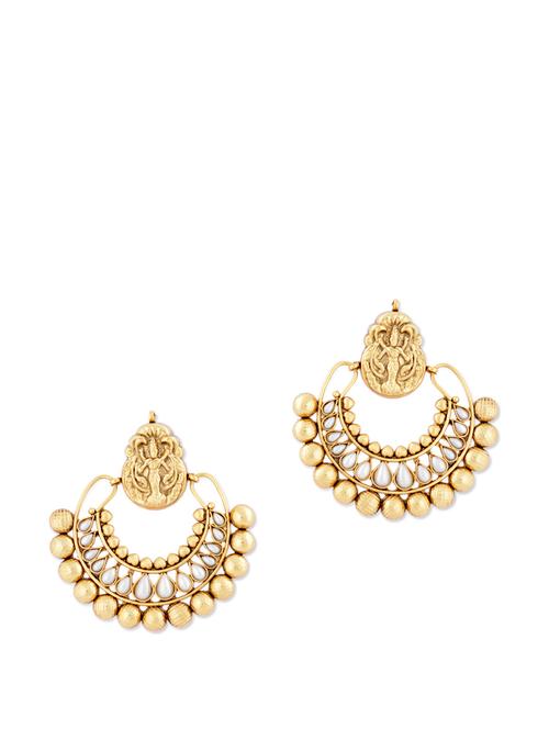 ramleela earrings with white beads - 887032 - Very Small Image - 1