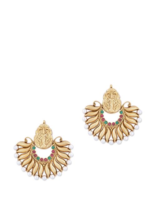 chandbalis with magenta and green stones - 887039 - Very Small Image - 1