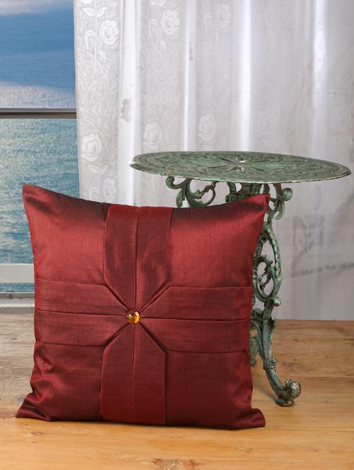 elegant maroon cushion covers (set of 5) - 888678 - Very Small Image - 1