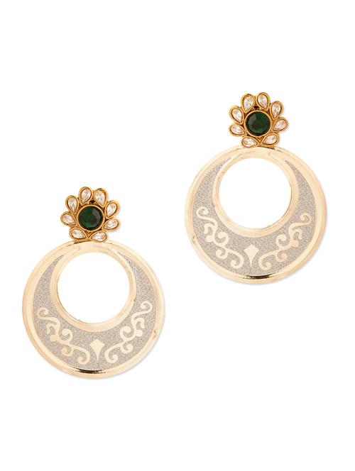 Sparkling Earrings Studded With Stones - 889735 - Very Small Image - 1