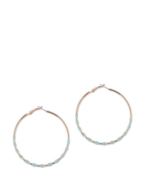 Large Hoops with Blue Acrylic Coating - 89080 - Very Small Image - 1