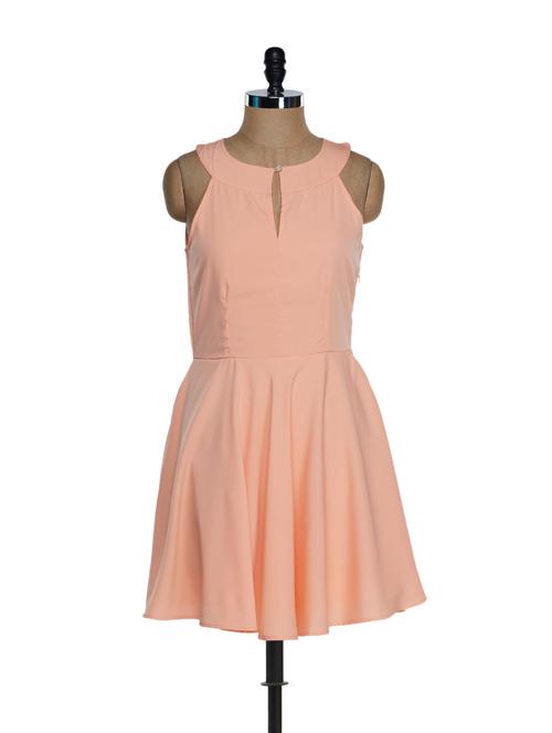peach flared dress - 892228 - Very Small Image - 1