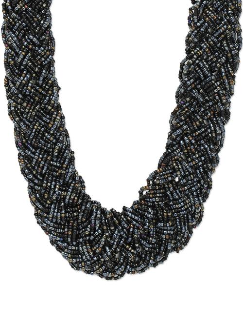 bold black bead weave neckpiece - 892461 - Very Small Image - 1