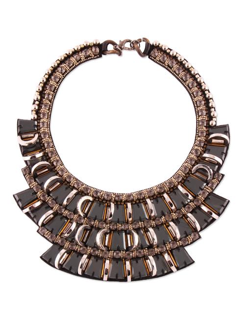 black embellished statement necklace - 895335 - Very Small Image - 1