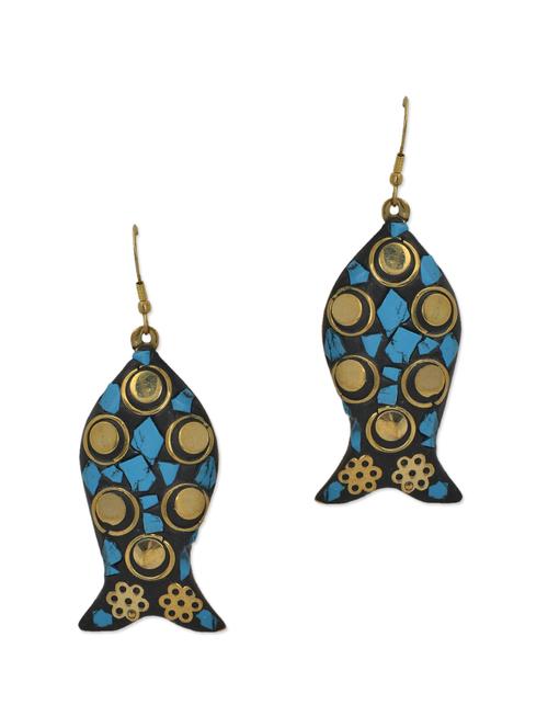 trendy fish style earrings - 895593 - Very Small Image - 1